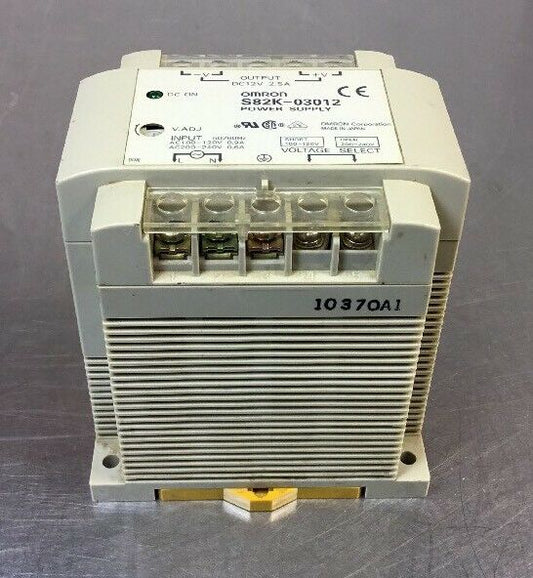 OMRON S82K-03012 POWER SUPPLY, 100-240VAC SUPPLY, 12VDC OUTPUT, 2.5A.     4C