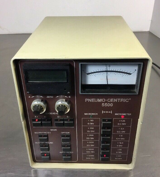 PNEUMO-CENTRIC 5500 Model No. 5511-10 GAGEHEAD CONTROLLER W/ MICROMETER.  1E