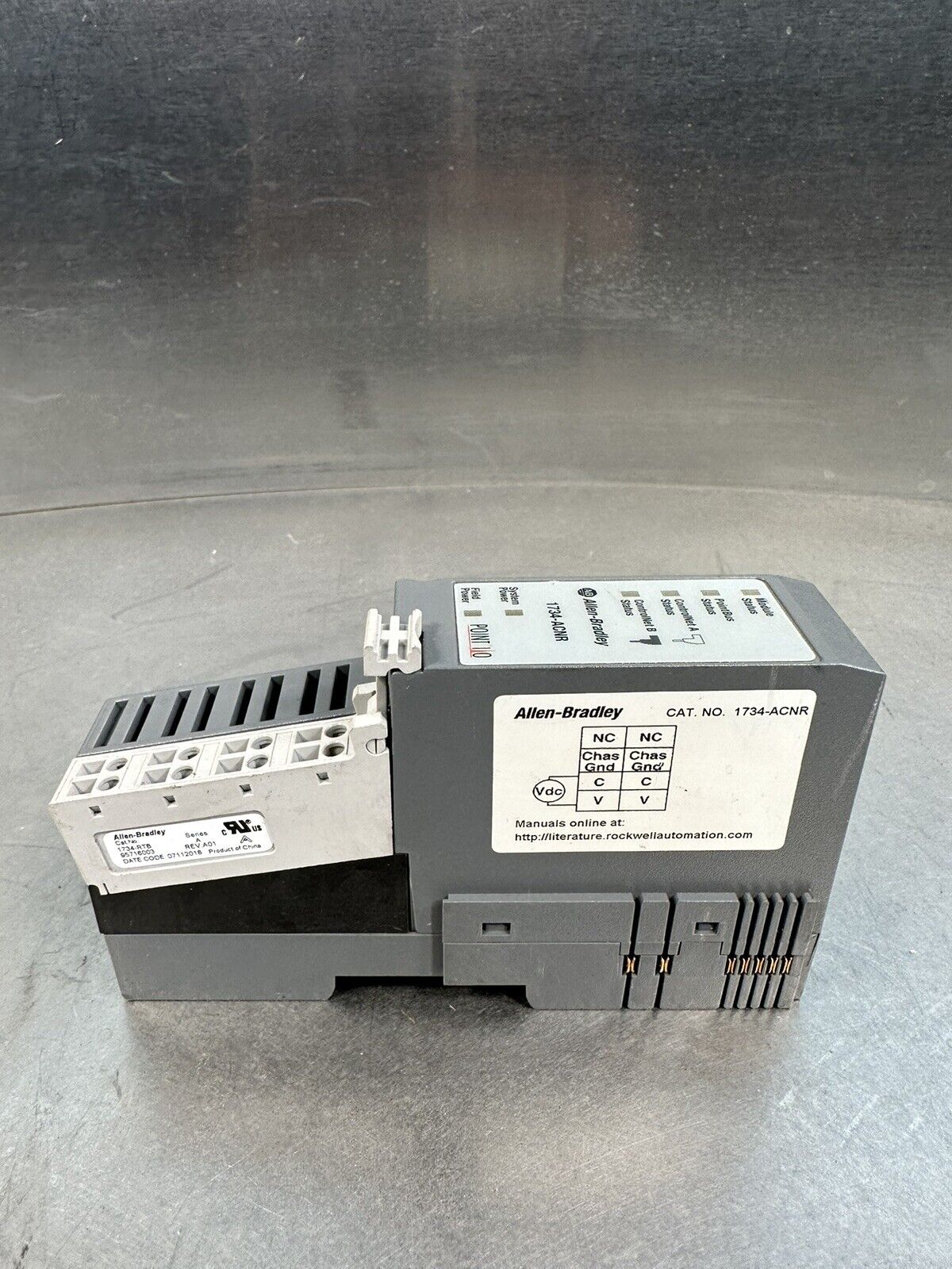 ALLEN BRADLEY 1734-ACNR SERIES A  ADAPTOR MODULE 1734ACNR. (BIN-1.1.1)