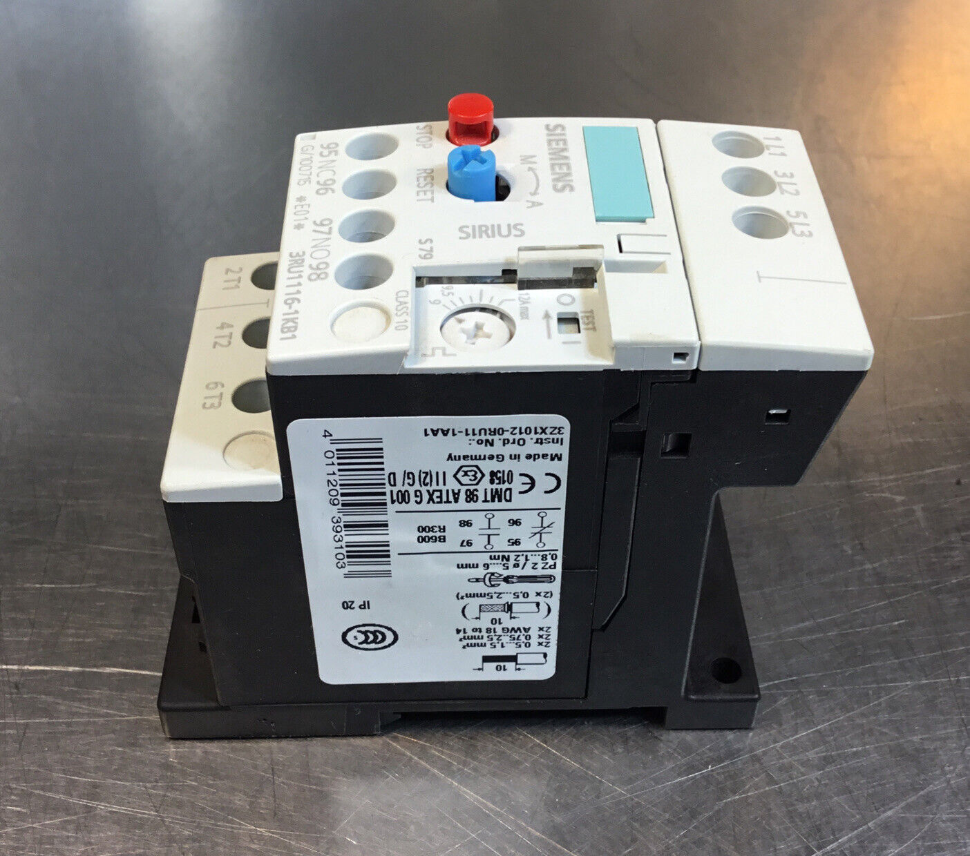 Siemens  3RU1116-1KB1  Overload Relay 9-12A     4G