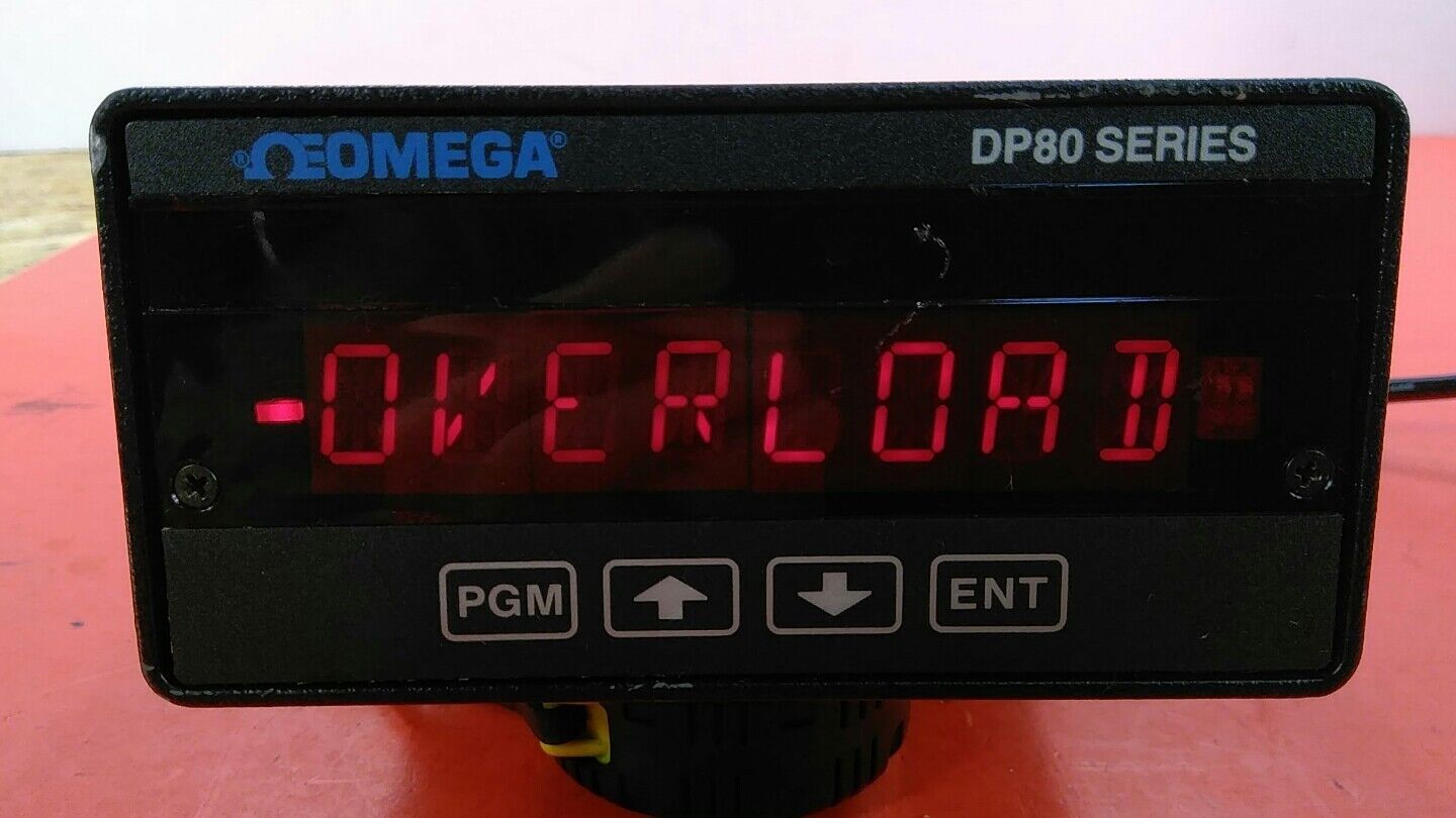 OMEGA DIGITAL STRAIN GAGE INDICATOR DP80 SERIES DP87  90-132VAC.      6E