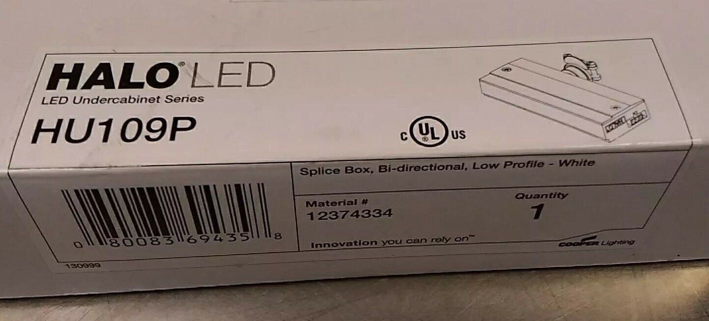 COOPER HALO HU109P LED Splice Box White Bi Directional Model   Loc.4A