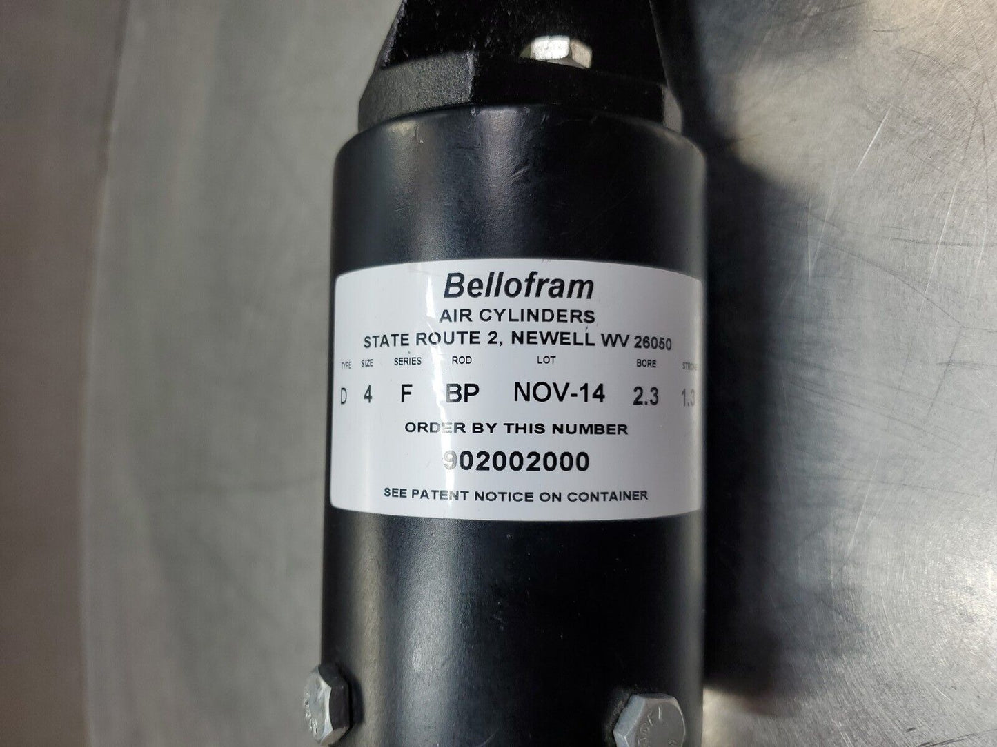 Bellofram Typ D, Size 4, Ser.F, Rod BP, Bore 2.3 Air Cylinder (902002000)     6D