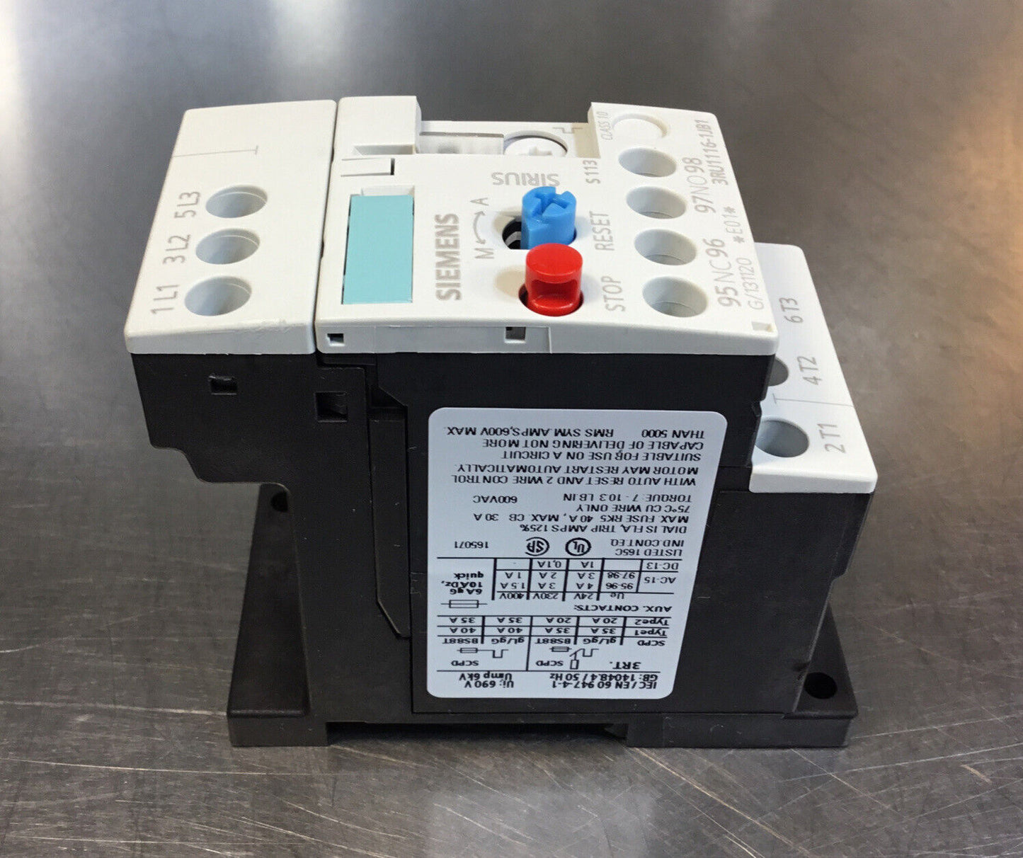 SIEMENS  3RU1116-1JB1  Overload Relay 7-10A      4G